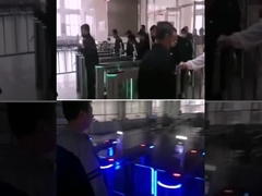 Obrotowa barierka dla pieszych Kołowrót SUS304 Stal nierdzewna z czytnikiem RFID